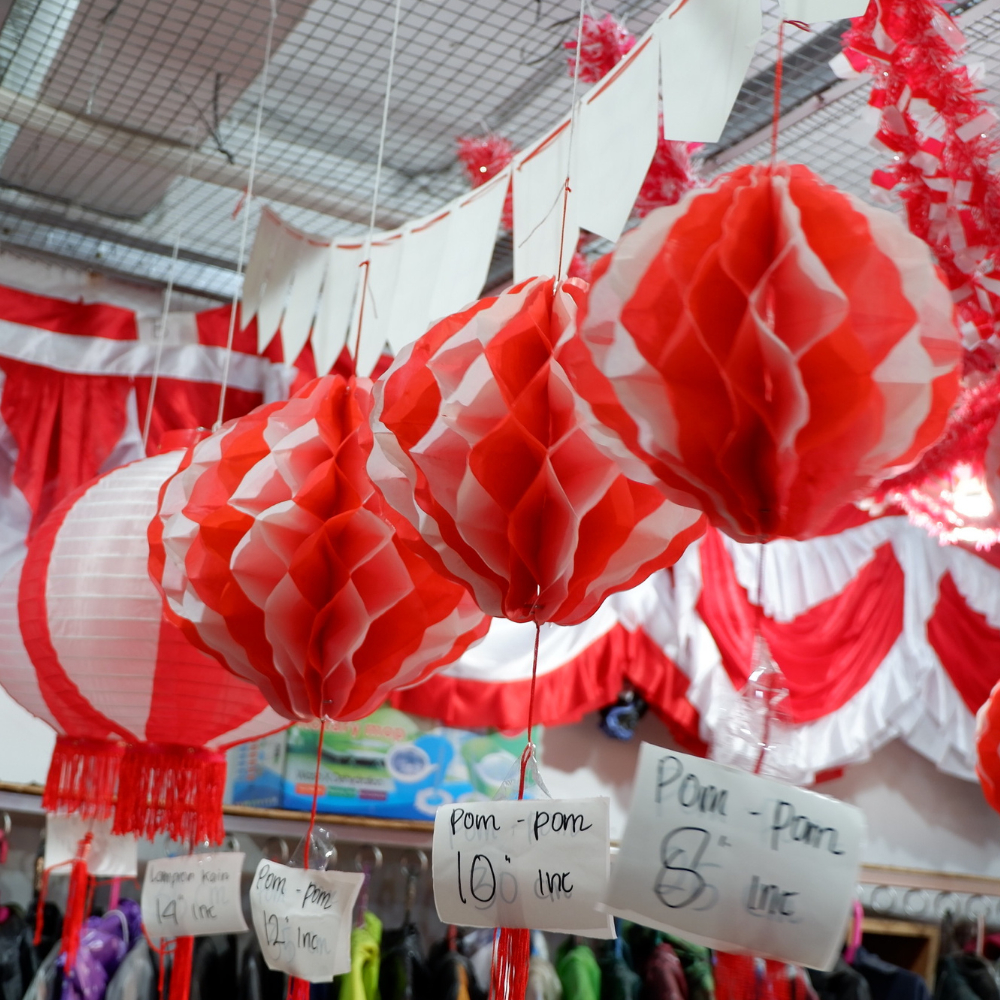 Lampion Kertas Merah Putih Sepasang 2 pcs Hiasan Dekorasi HUT Kemerdekaan RI 17an Agustusan