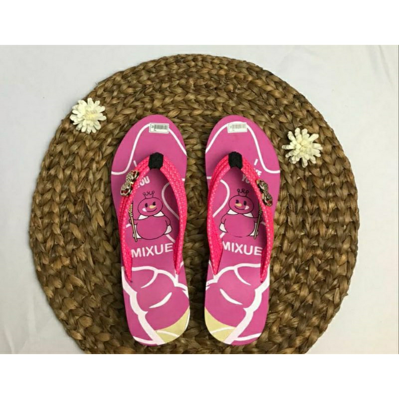 Arkn Sandal wanita Wedes Mixue terbaru