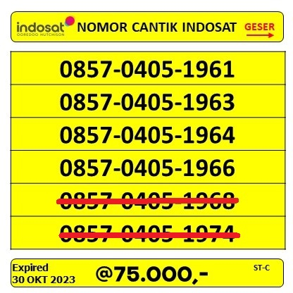 NOMOR CANTIK INDOSAT SERI TAHUN