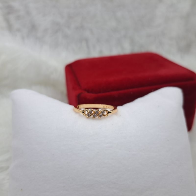 Cincin Permata Terbaru simpel korean lapis emas