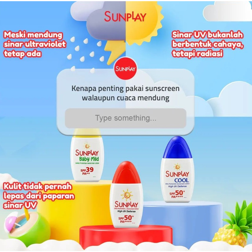 [BPOM] Sunplay Lotion 30gr SPF50 Merah / Sunplay Cool 30gr SPF50 Biru / Sunplay Baby 30gr SPF39 Kuning / Sun Play / Sun Screen / Sun Block / MY MOM