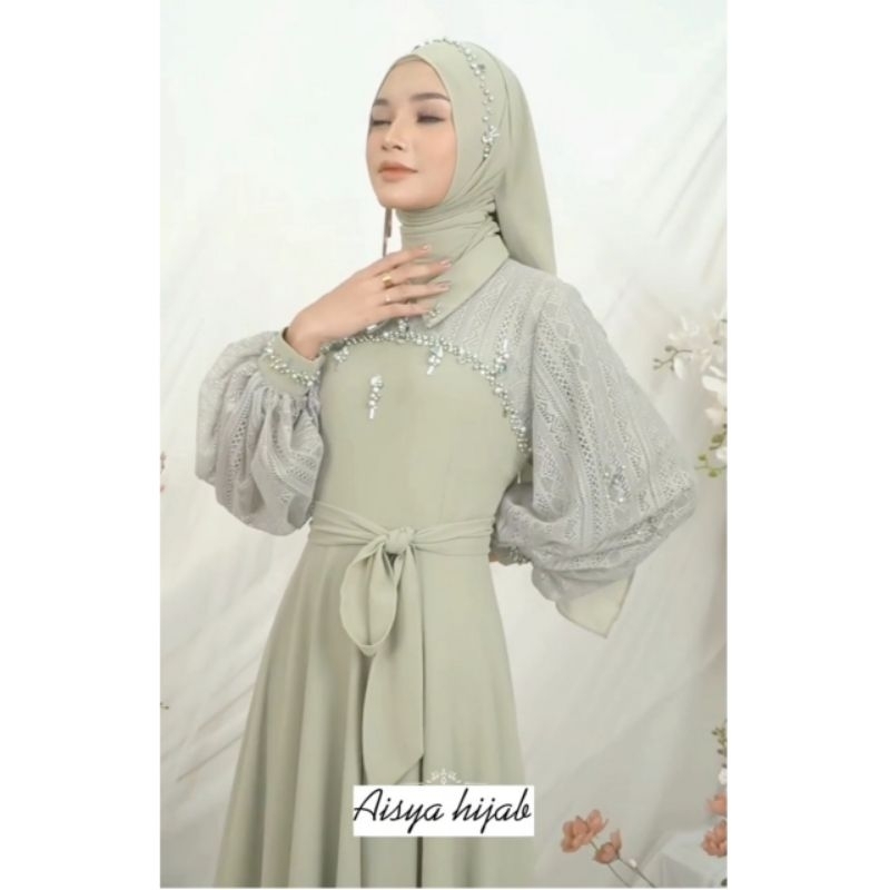 Malika dress - gaun muslimah - gaun pesta muslimah - gaun pesta - gaun pesta mewah elegan -  gaun pesta mewah import - dress kondangan - dress muslimah - dress pesta - dress kondangan wanita - dress wanita - dress hitam - gamis pesta - gamis pesta mewah