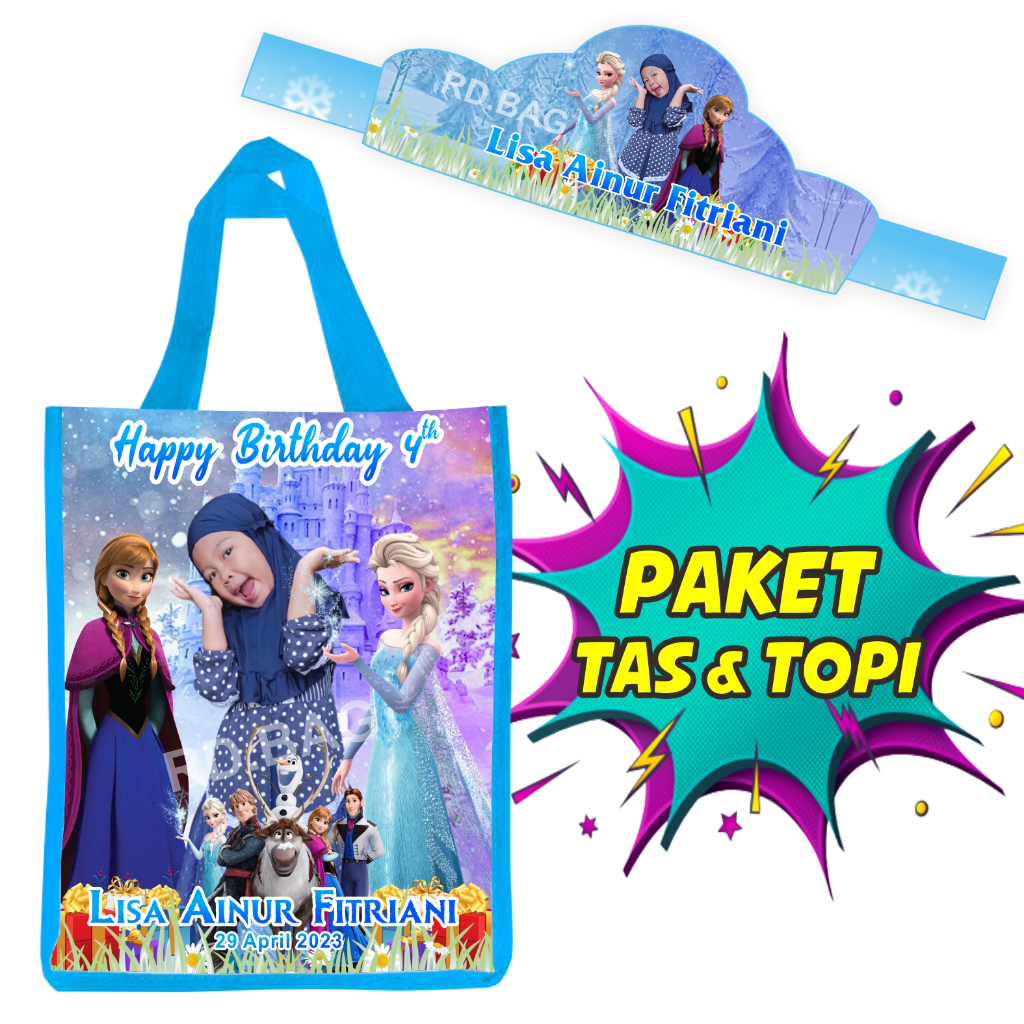 

PAKET ULTAH | Tas Ulang Tahun / Goodie Bag, & Topi Ultah | Perlengkapan Pesta