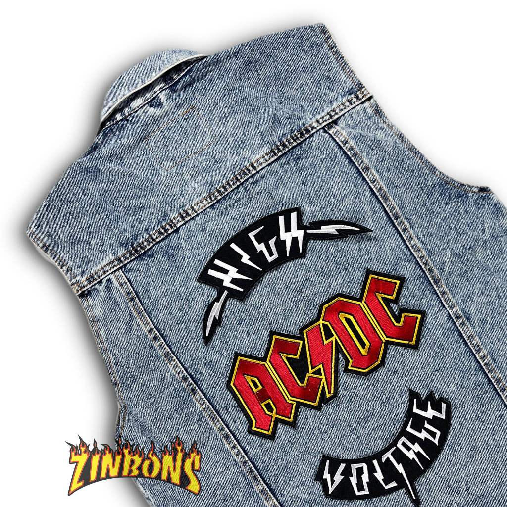 Jaket Pria Rompi Acdc.Jaket Rompi Motor Bikers.Jaket Rompi Musik