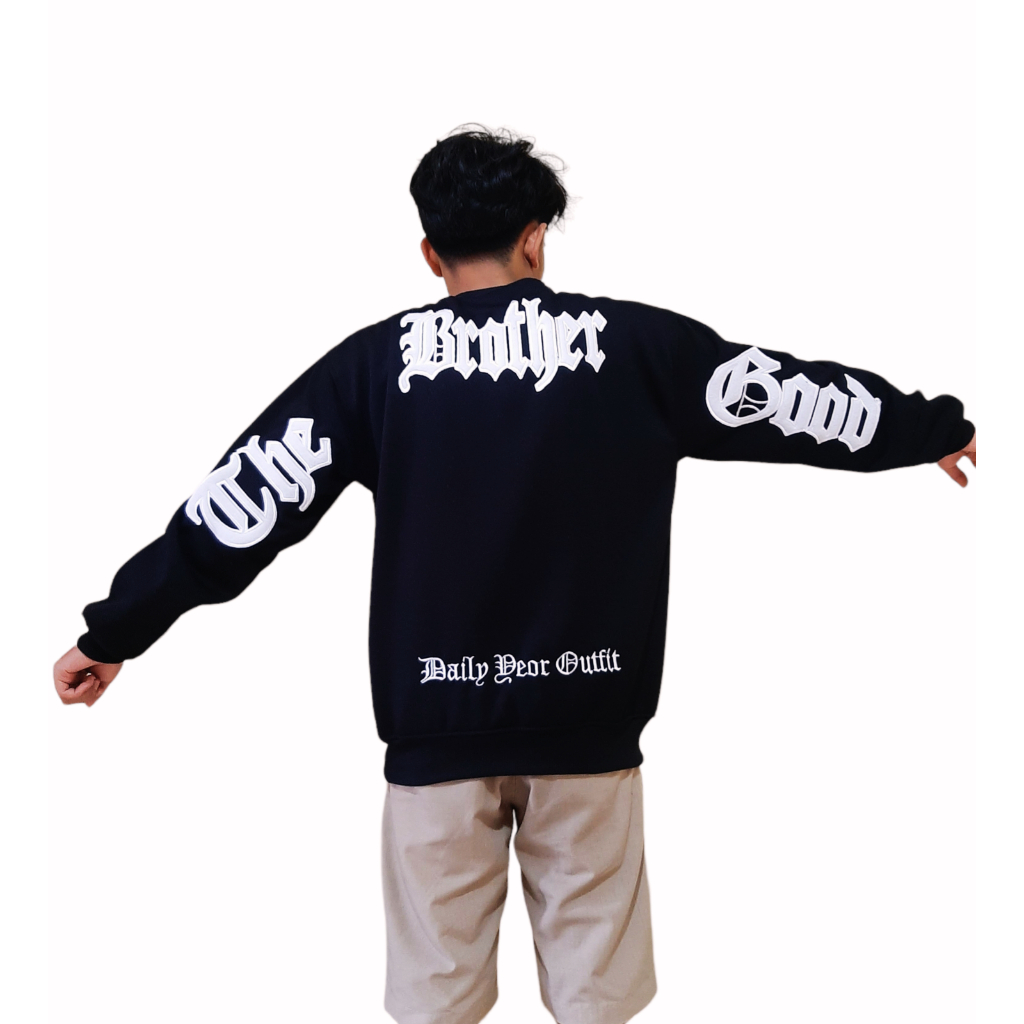 SWEATER HOODIE SHERPA THE BROTHERGOOD BORDIR // JAKET PRIA // HOODIE BORDIR // SWEATER DISTRO HITAM // SWEATER (UNISEX)HOODIE TERBARU 2023