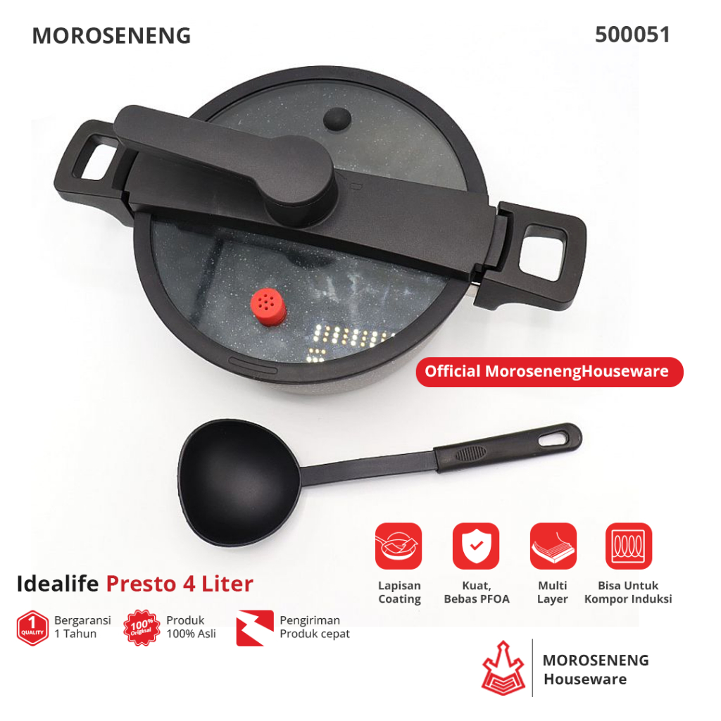 Idealife Presto 4 Liter Pressure Cooker