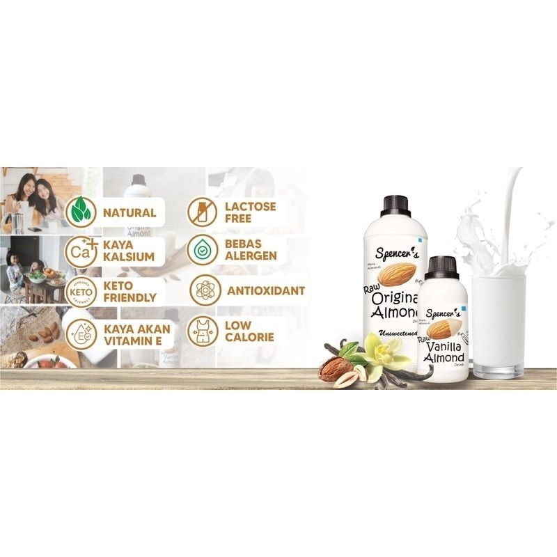 

PAKET RESELLER 30 BOTOL SPENCERS ALMOND MILK/SUSU ALMOND 1 LITER