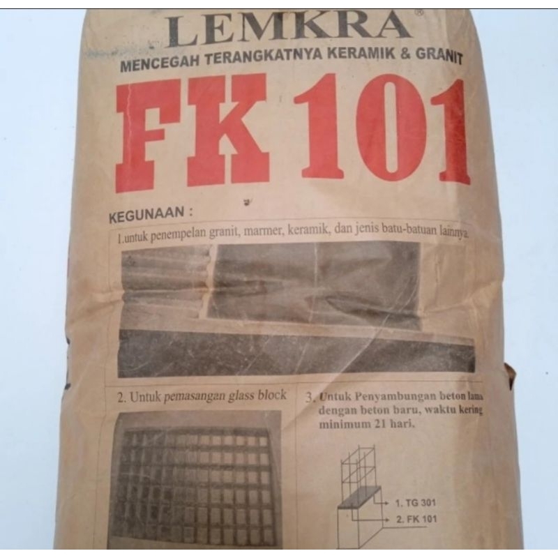 Lemkra FK 101 Semen Instan 30 kg Perekat Keramik Granit Lantai FK101 30kg
