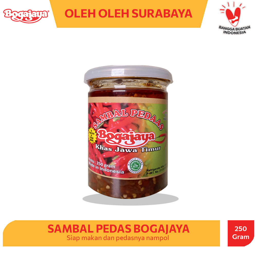 

SAMBAL PEDAS BOGAJAYA OLEH OLEH KHAS SURABAYA 250 GRAM