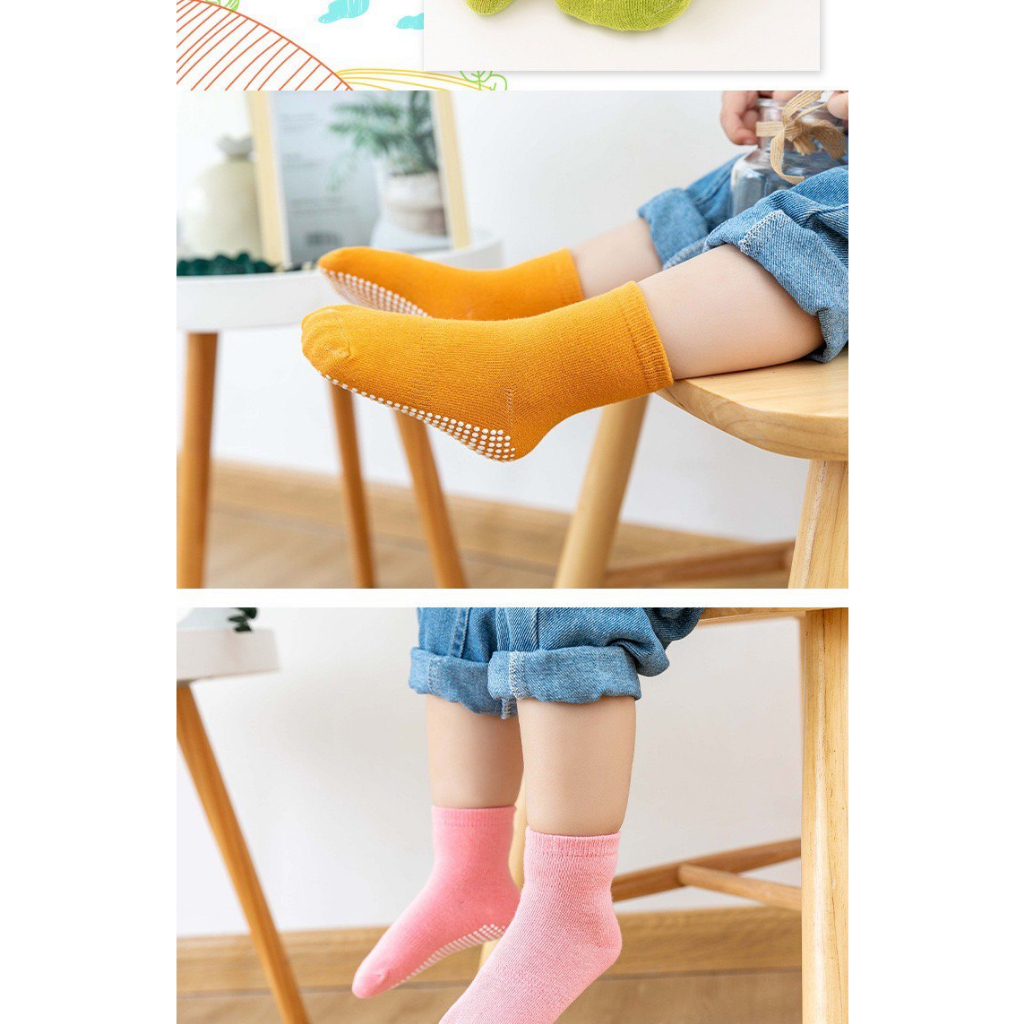 LID148 - 6in1 Kaos Kaki Bayi Baby Socks isi 6 pasang kaos kaki anak balita anti slipAffordable Quality!