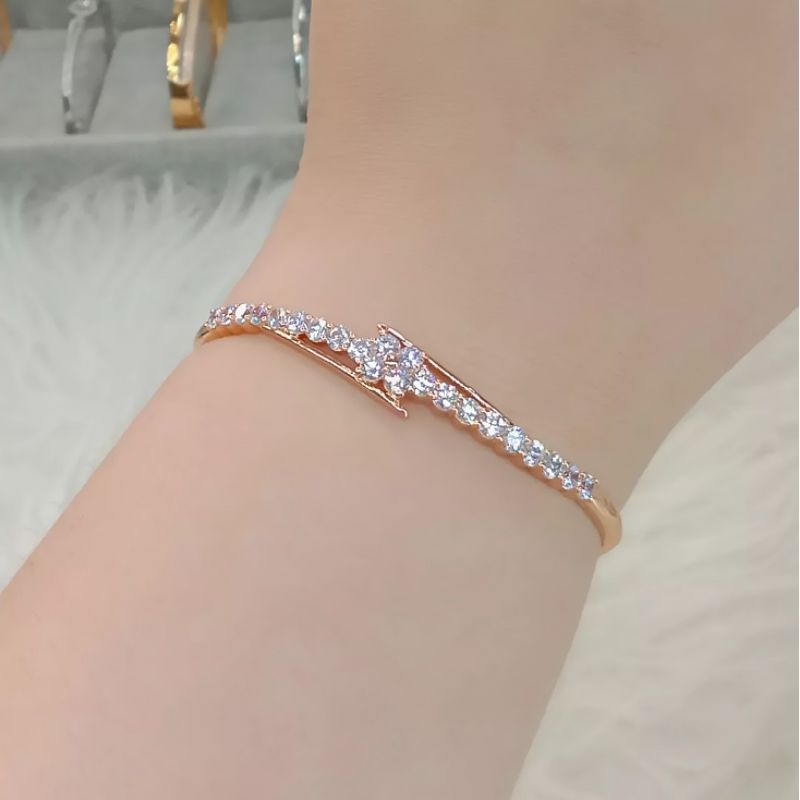 La Vienne - Aksesoris Perhiasan Gelang Bangle Titanium Wanita Anti Karat - Naisa