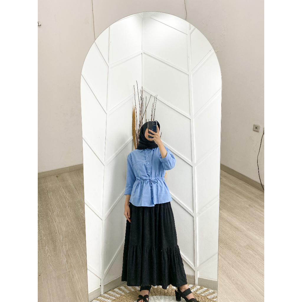 ISYA SHIRT /ATASAN WANITA / BLOUSE KEKINIAN / KEMEJA TALI SERUT