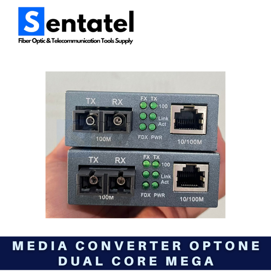 OPTONE MEDIA CONVERTER DUAL CORE MEGA 10/100 BASE 25KM