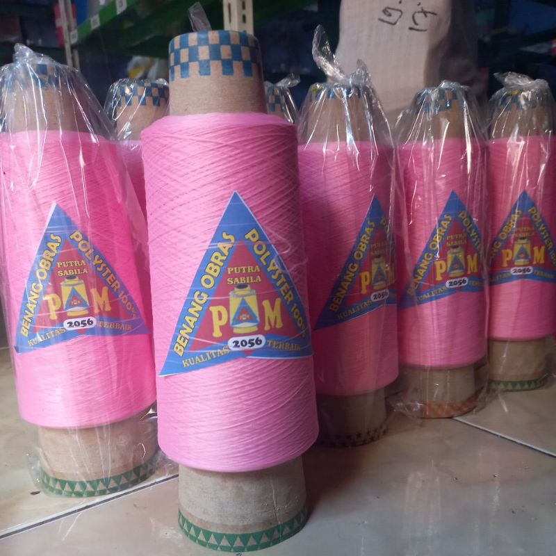 Benang obras/benang neci ukuran 150/48 pink  kode 2056