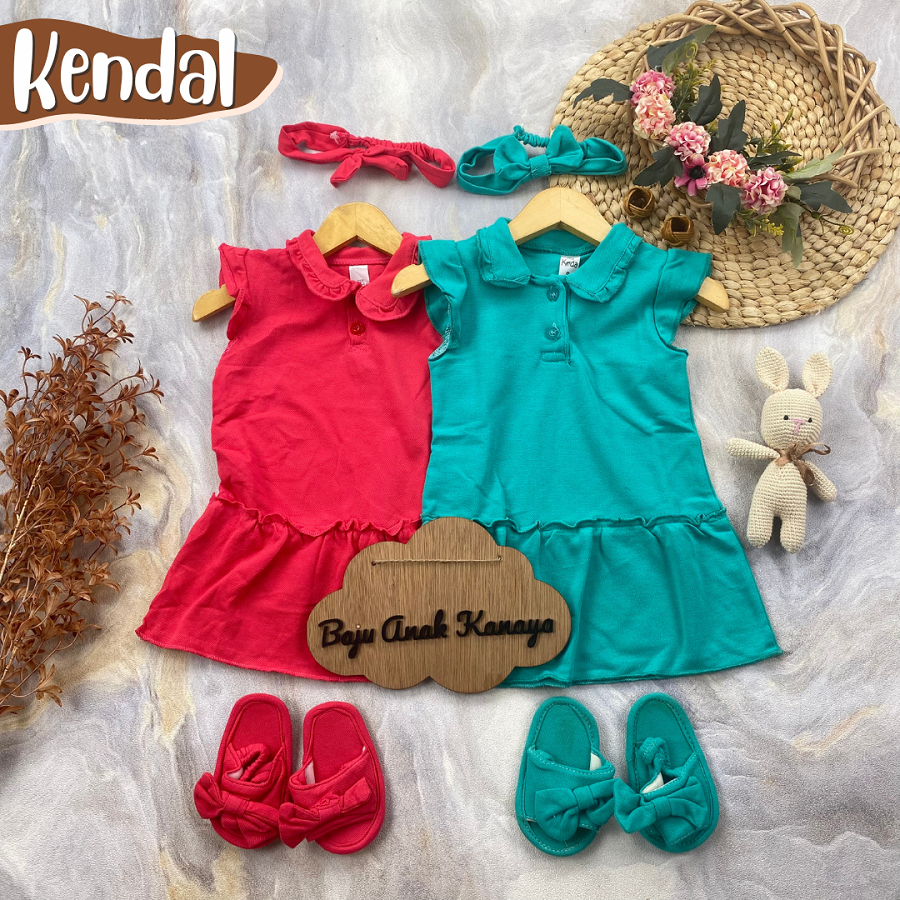 6-18bln Dress Bayi KENDAL FREE HEADBAND by Little Koda (SNI)