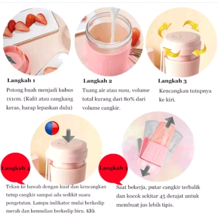 Juicer Cup Blender Buah Portable 300ml