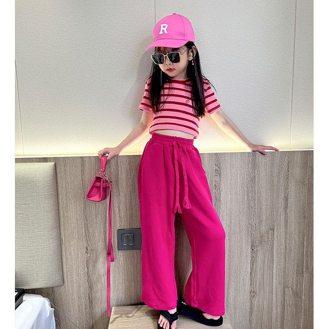 Setelan Anak Perempuan RIB Line Fuschia
