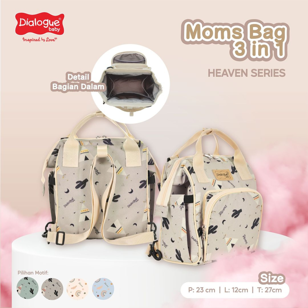 Tas Bayi Kecil 3 In 1 Heaven Series - DGT7518 - Dialogue Baby