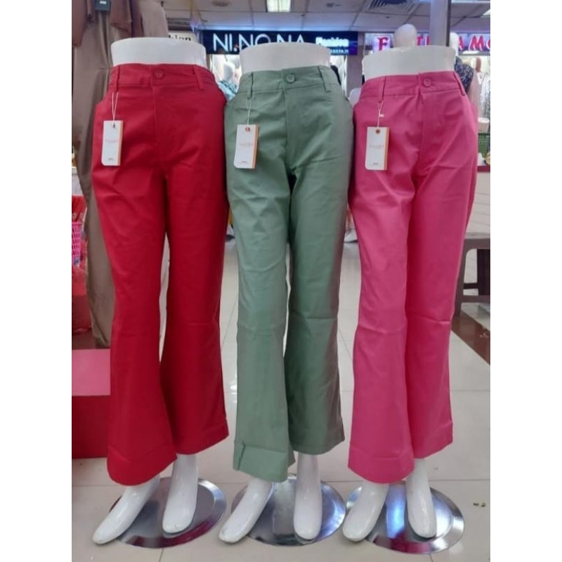 Celana fauzira model katun cutbray bahan tebal lembut dan stret