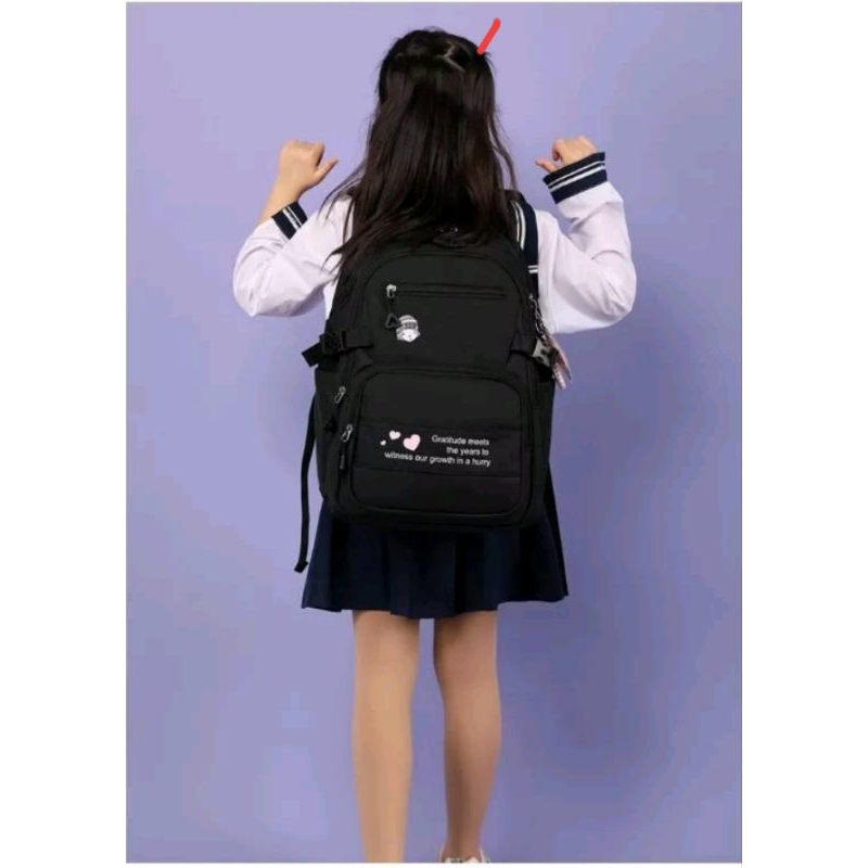 Ransel Backpack Sekolah Anak Perempuan KPoP BTS Tas Sekolah Anak Perempuan pertama Kapasitas Besar