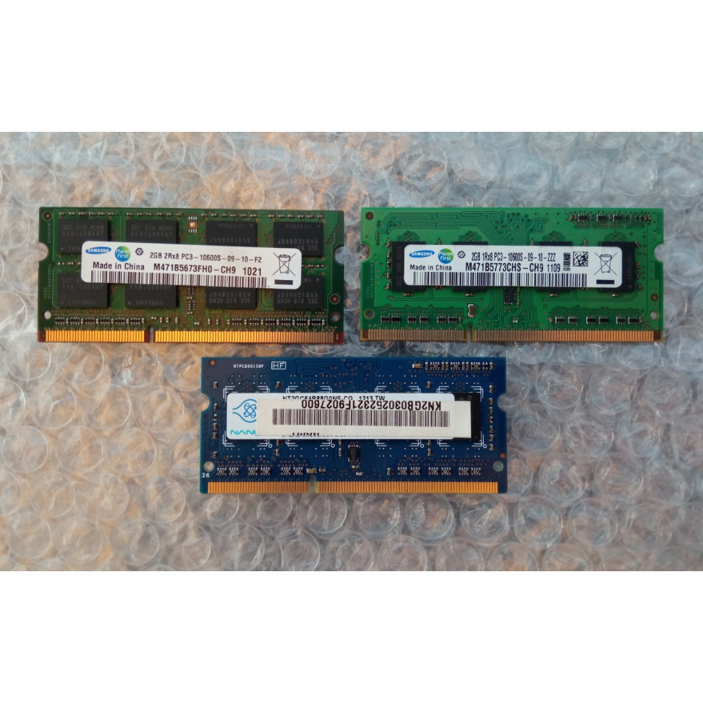 Memory RAM Laptop Sodimm NANYA dan SAMSUNG DDR3 2GB PC10600 support Netbook Notebook Ultrabook kondi