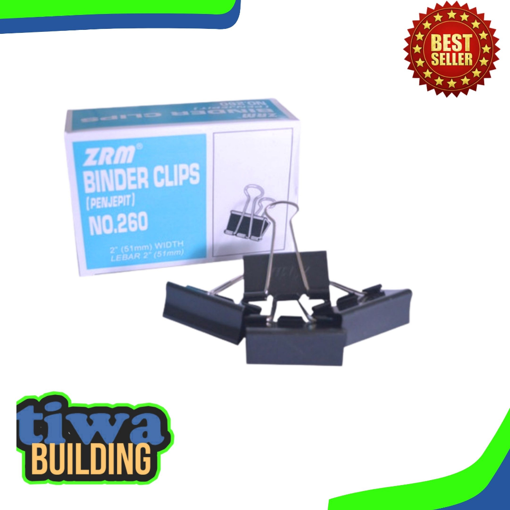 

BINDER CLIPS / PENJEPIT KERTAS ZRM NO.260 PERPACK