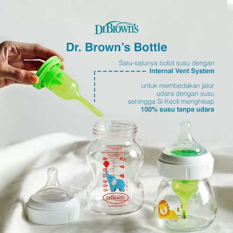 Dr. Brown’s 9oz / 270ml PP Wideneck Option+ Baby Bottle Isi 1 / Botol susu Dr Browns