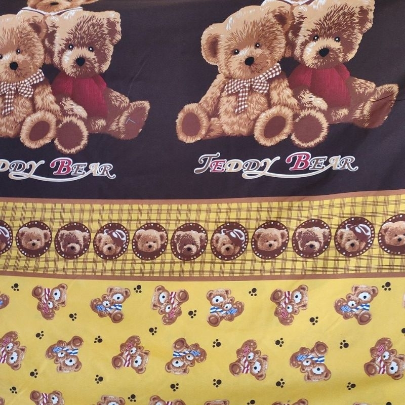 KAIN SPREI METERAN MICRO DISPERSE TEDY BEAR (L240)
