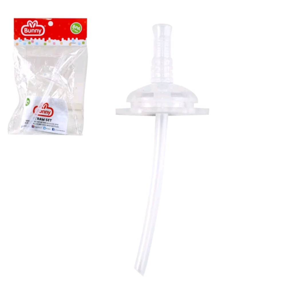 Lusty Bunny Straw and Spout for Training Cup Gelas Minum Bayi Refill Sedotan dan Dot Straw Set