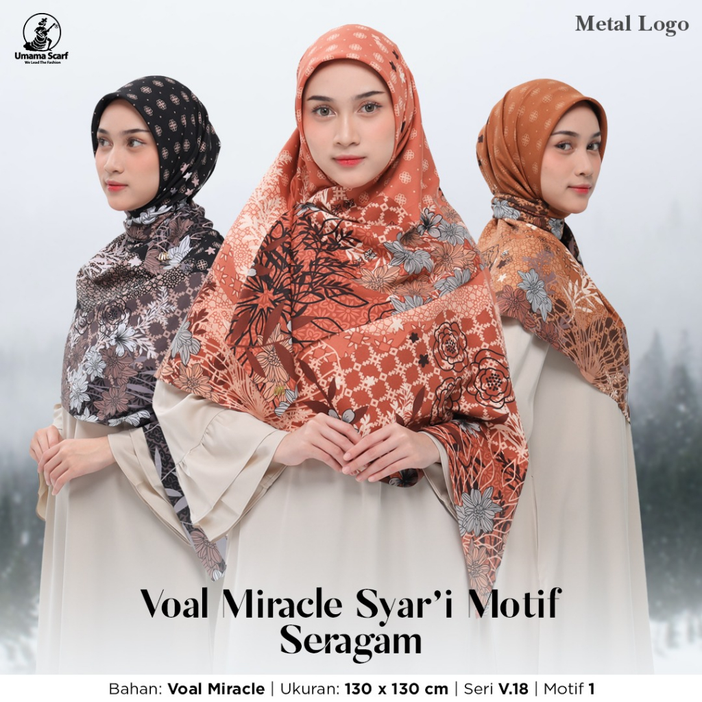 JILBAB SEGI EMPAT MOTIF SYARI / HIJAB SYARI MOTIF BY UMAMA / JILBAB UMAMA SYARI MOTIF / KERUDUNG SEGI EMPAT SYARI BY UMAMA