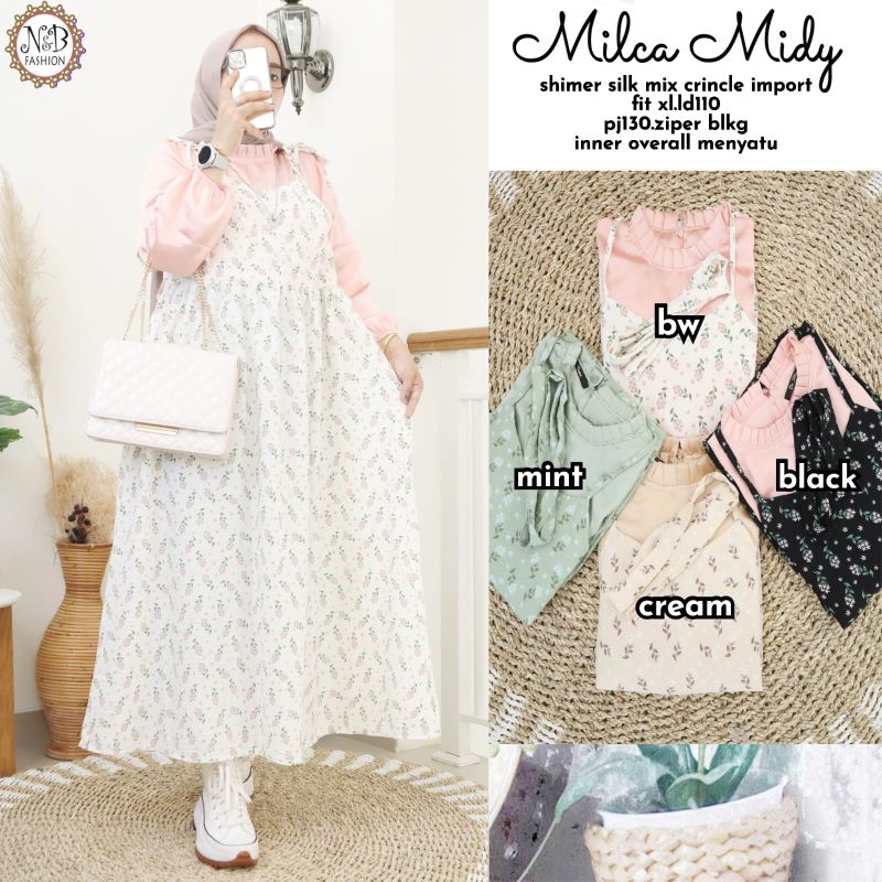 [Restok] GAMIS MILCA MIDI  By N&B FASHION