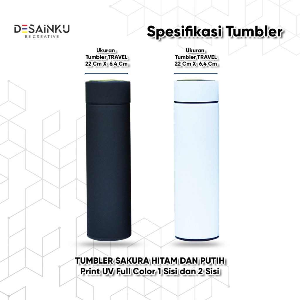 Custom Tumbler Sakura Termos Print UV -  Botol Minum Termurah Edisi Doodle / Doodle Edition