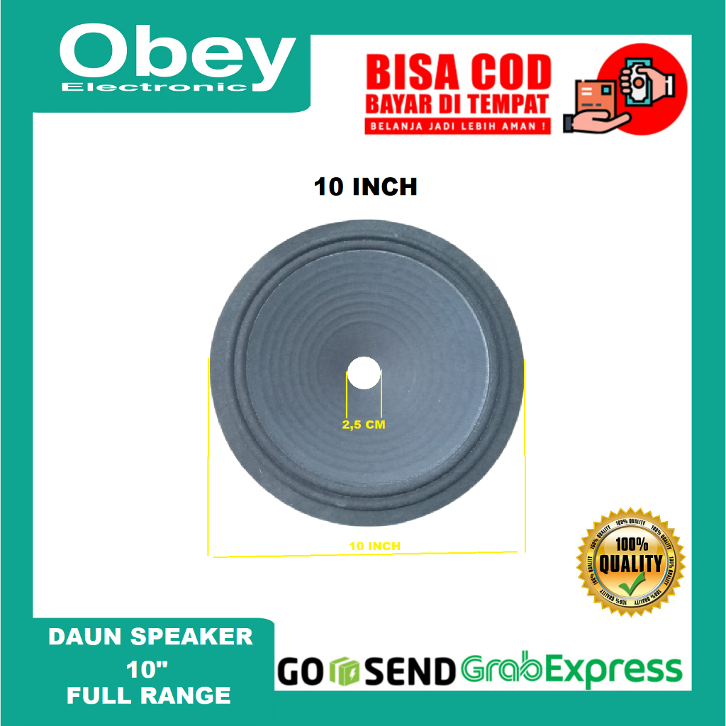 DAUN SPEAKER 1O INCH FULLRANGE/CONUS SPEAKER 10" FULLRANGE LUBANG KECIL