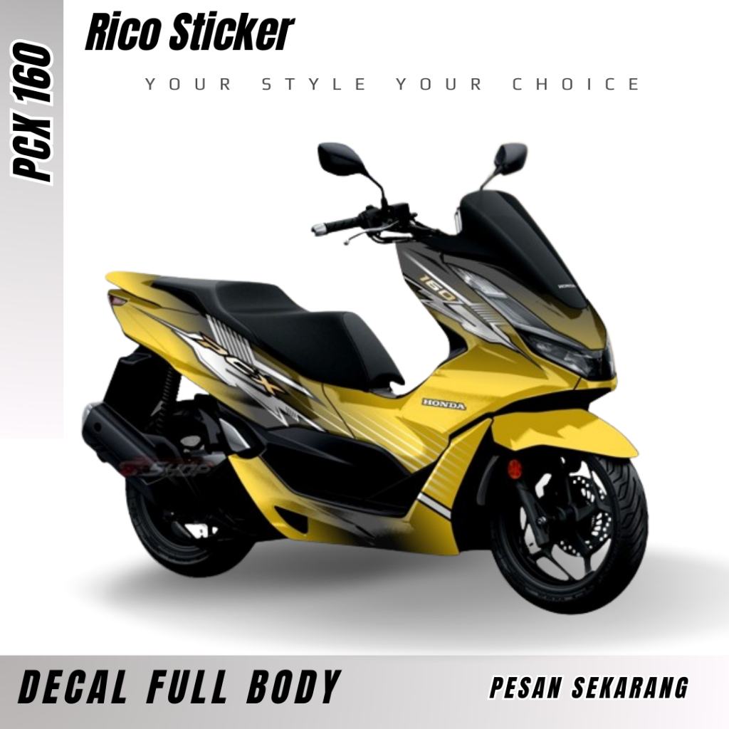 Decal Stiker Honda PCX 160 Striping Modifikasi Full Body Berfungsi Melindungi Cat Original