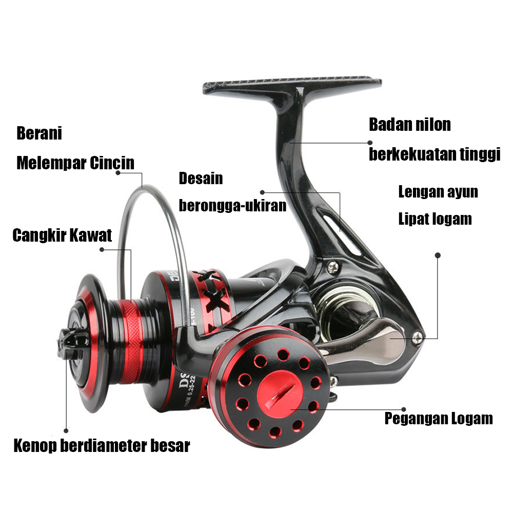 HOT DEALS Fishing Reel DS2000 - 7000 10 Kg / DEUKIO Gulungan Pancing Ikan Logam / Tarikan Pancing