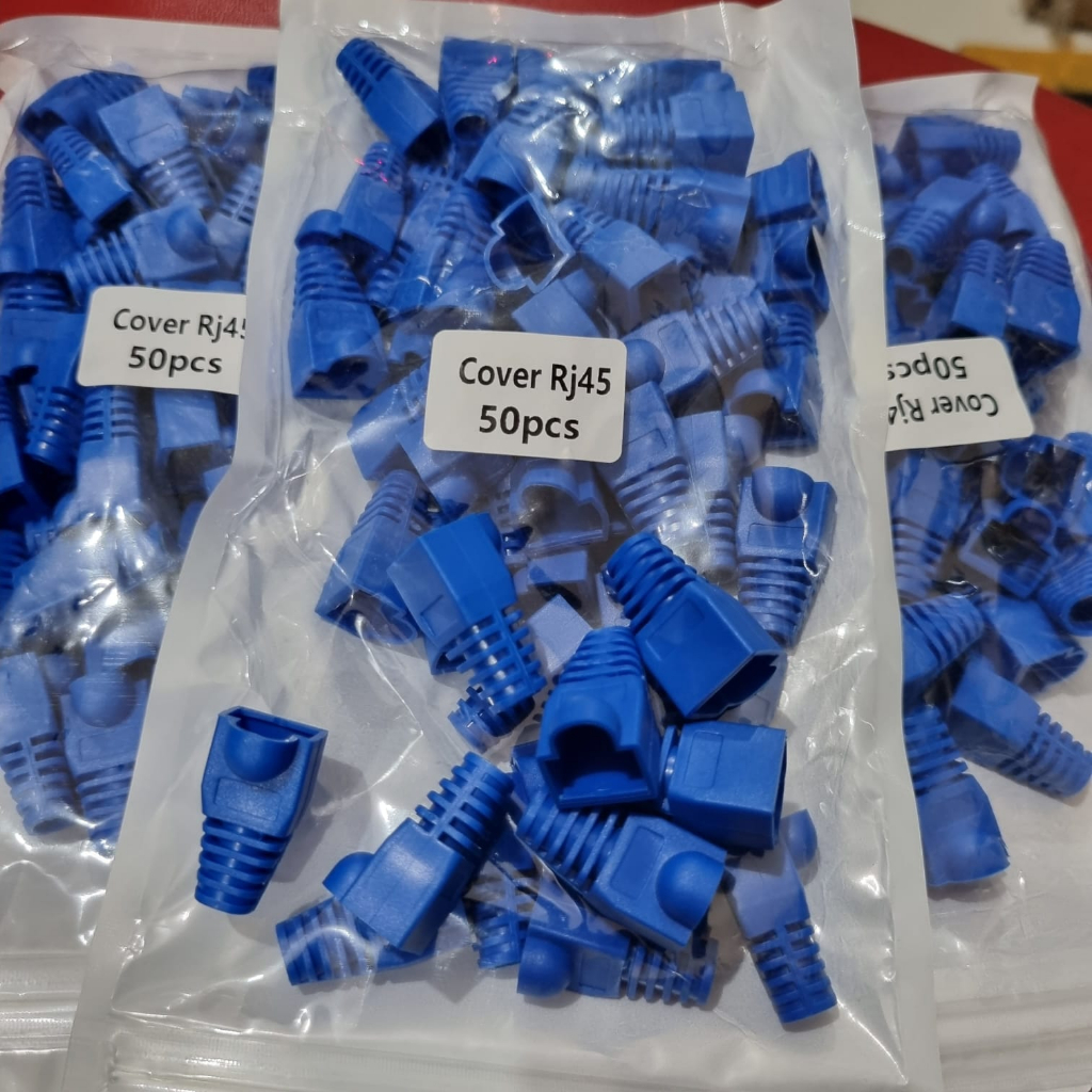 Karet Pelindung Plugboot 50 Pcs Konektor Rj45 Cat5E Cat6