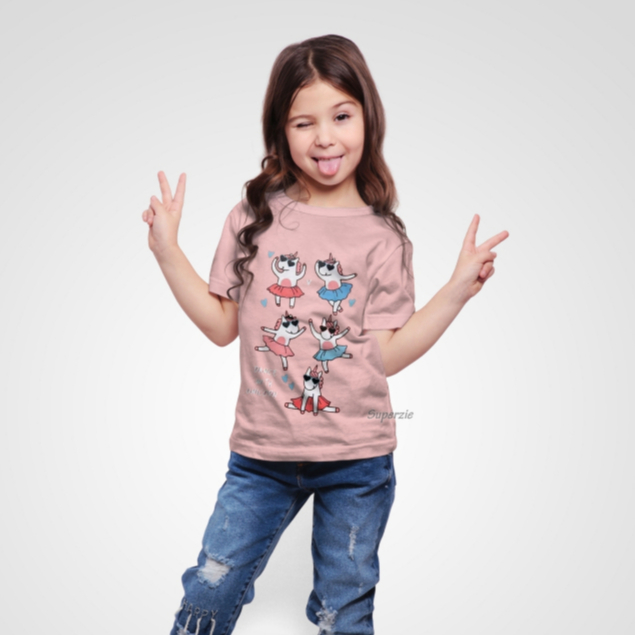 Atasan Kaos Anak Cewek Oblong Perempuan Grosir Ecer UNICORN DANCE DUSTY  threepoint RGKIDS Grosir Baju Anak Cewe