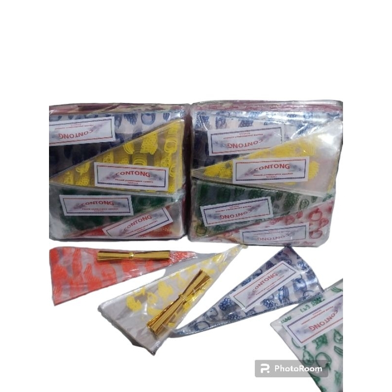 plastik kacang segitiga contong mete kacang