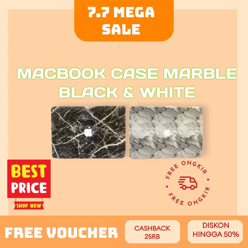 CASE MACBOOK PREMIUM MARBLE BLACK &amp; WHITE  EDITION NEW AIR PRO RETINA 11 12 13 14 15 16 INCH NON / WITH CD ROOM / TOUCHBAR