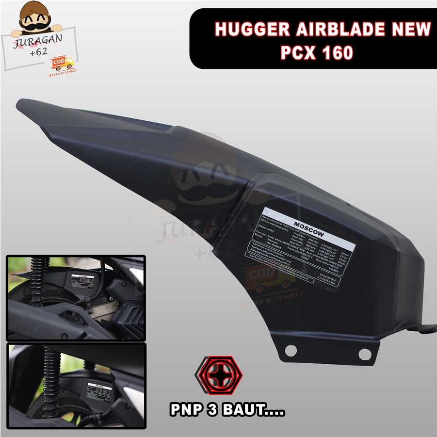 HUGGER AIRBLADE PCX 160 MODEL NEW SPAKBOR KOLONG HONDA PCX160