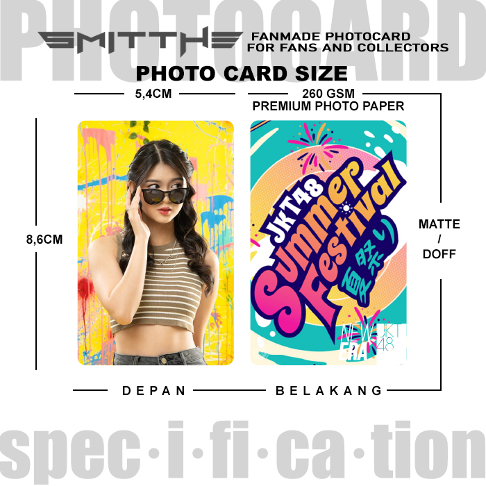 Photocard JKT48 Summer Edition 2023 Unofficial Photo Card Kartu