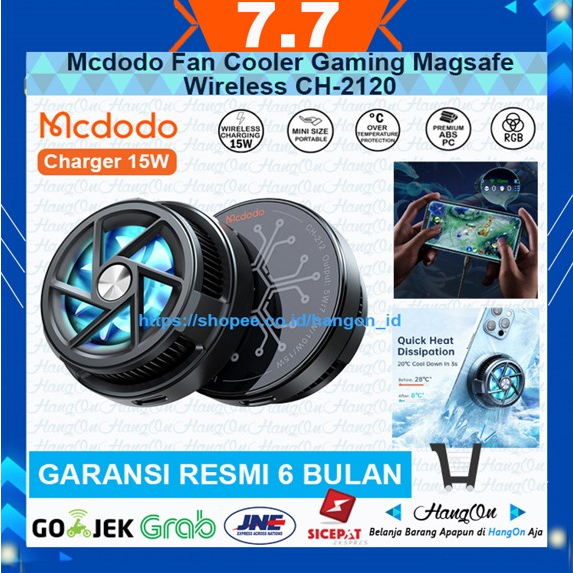 Mcdodo CH-2120 Fan Cooler Gaming Magsafe Pendingin Hp Wireless Charger