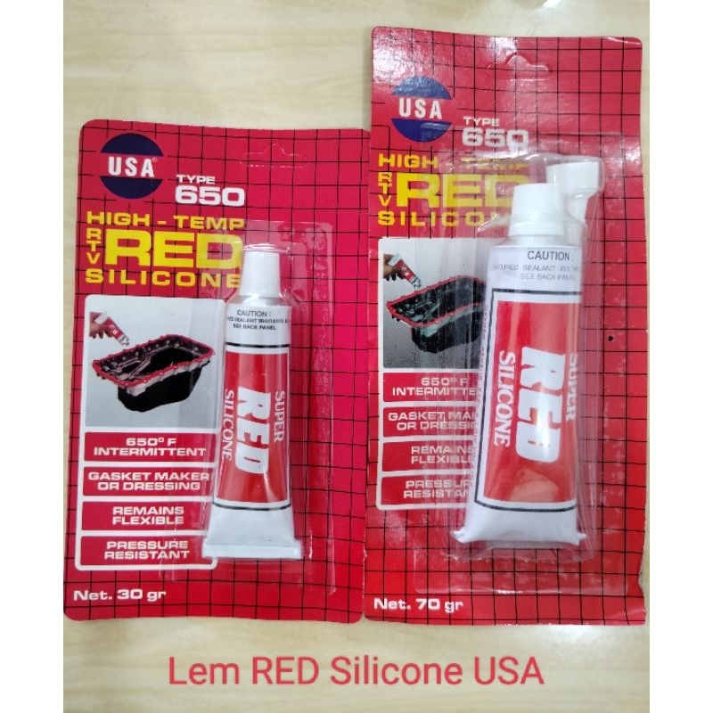 Lem RED Silicone USA Tahan Panas