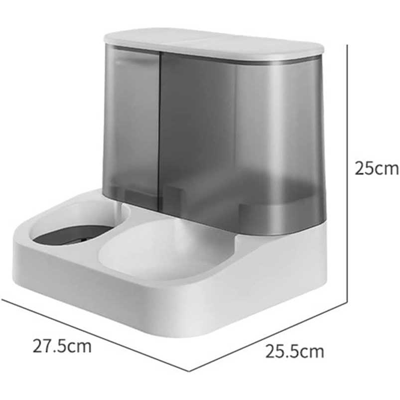 Tempat Makan dan Minum Hewan Peliharaan Otomatis 2 in 1 2.8L Tempat Makanan Minuman Hewan Desain Gravitasi