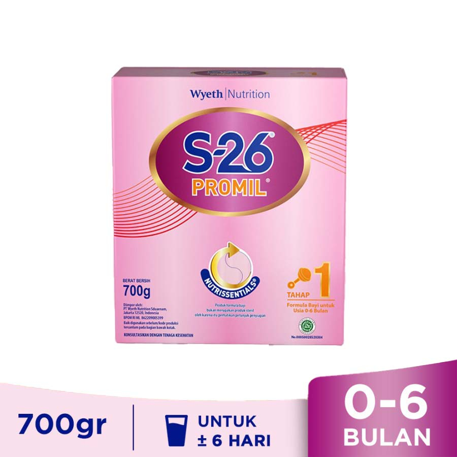 S26 PROMIL 1 Susu Formula Bayi 0-6 Bulan Box 700gr