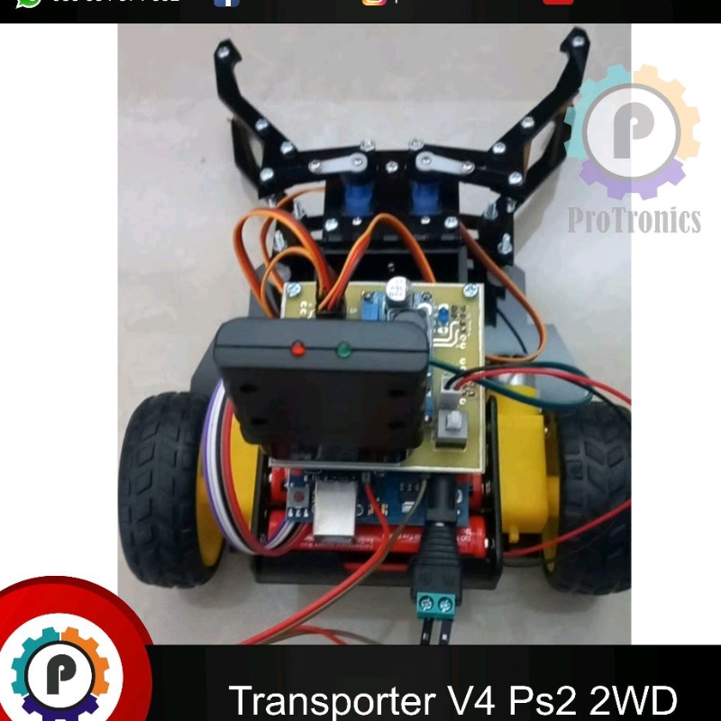 Robot Transporter V4 Joystick PS2 Wireless 2WD