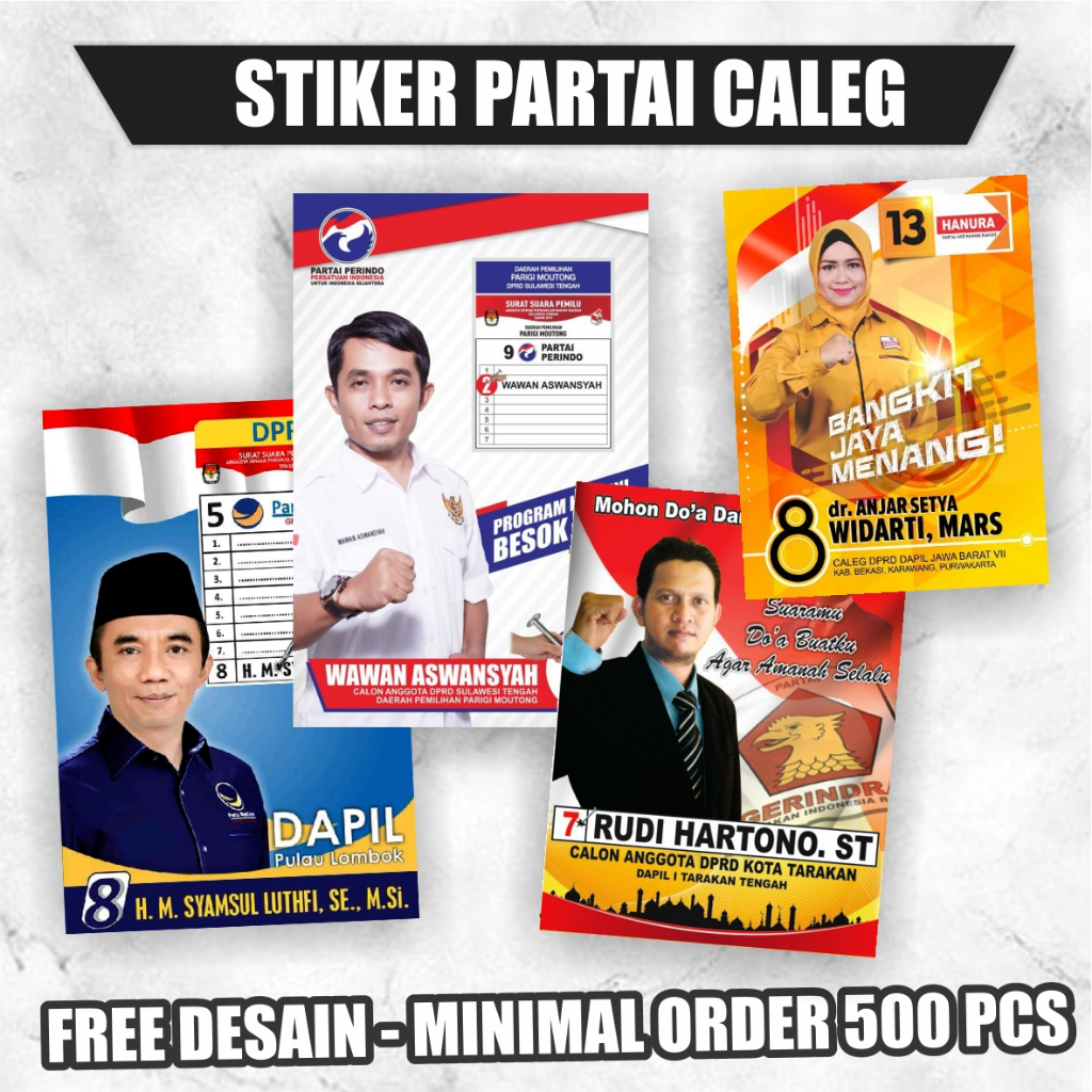 

STIKER PARTAI | STIKER CALEG | STIKER MURAH