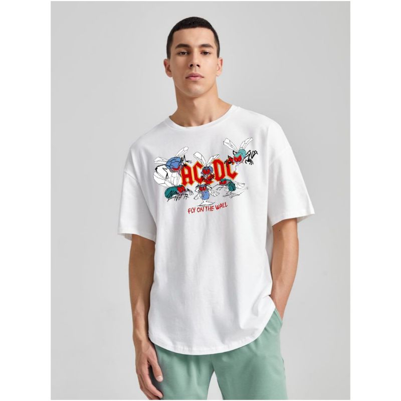 KAOS MUSIK ACDC PUTIH