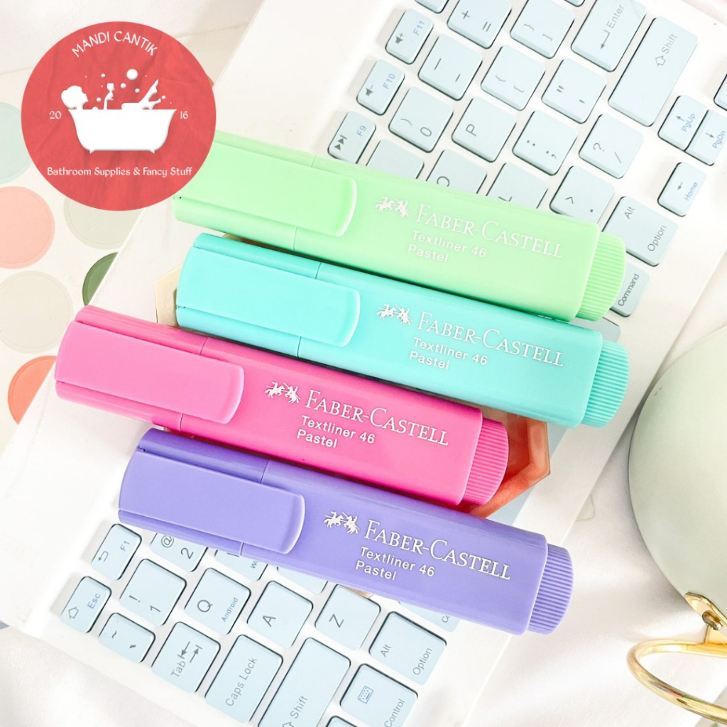 

Faber-Castell Textliner 46 Pastel Highlighter ORIGINAL Stabilo Textmarker Warna Soft lucu unik alat tulis kantor by MANDI CANTIK