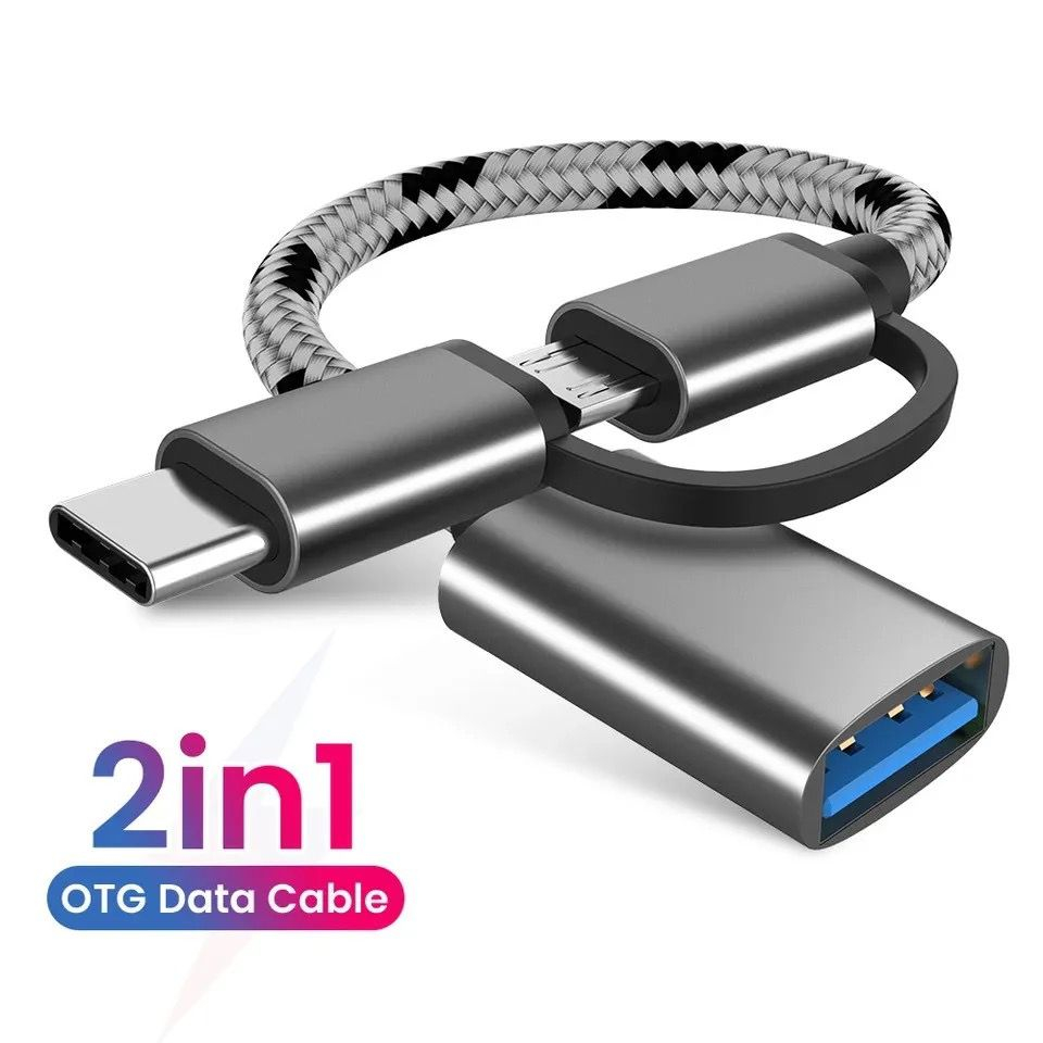 ￼USB Type-C Micro OTG 2 in 1 USB 3.0 OTG Adapter Cable Micro USB Type C Data / kabel otg 2in1